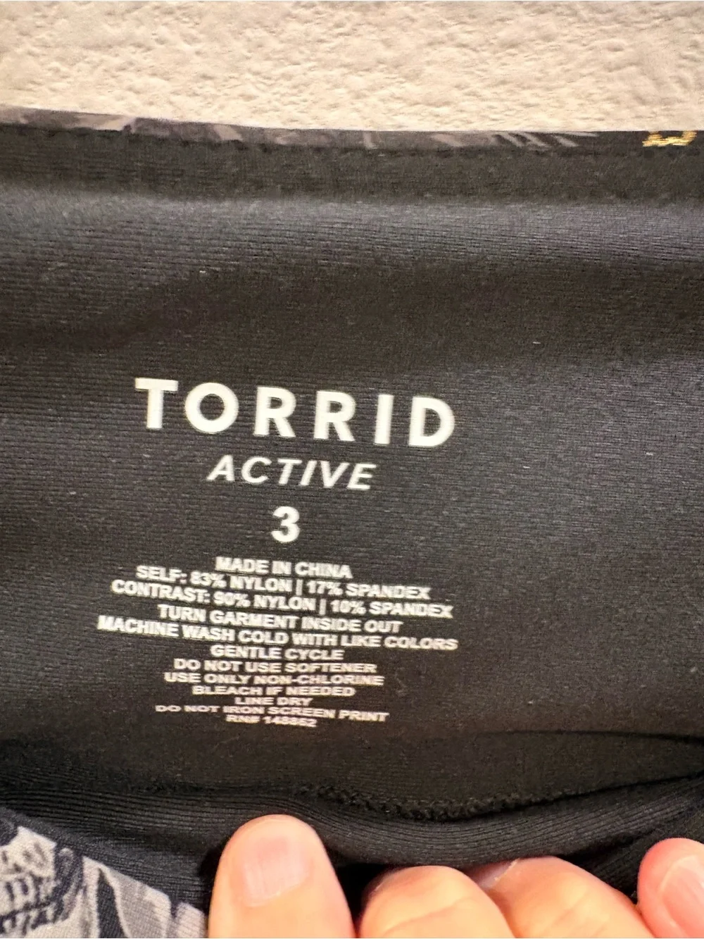 Torrid Active Black Floral Skull  Leggings with Gold Accents